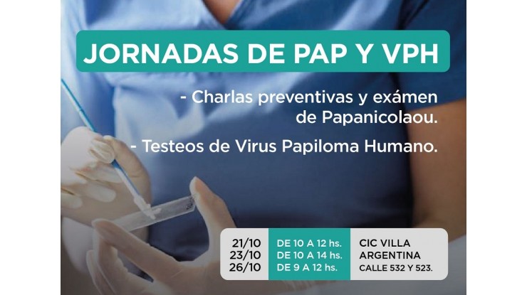 Jornadas de PAP y VPH en Villa Argentina